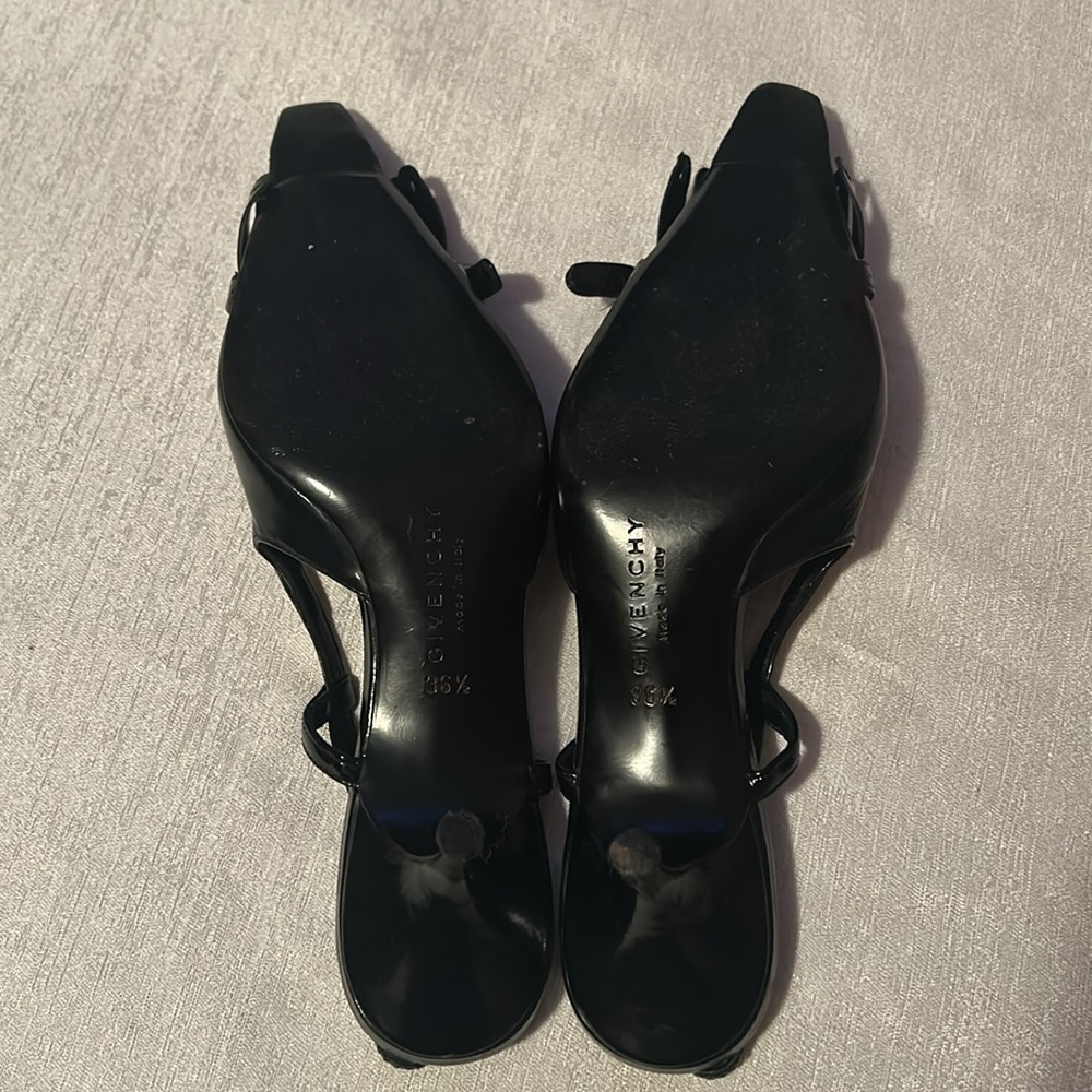 Givenchy Leather Slingback Pointed-Toe Elegant Black Women's Heels Size 5.5 - Picture 9 of 12